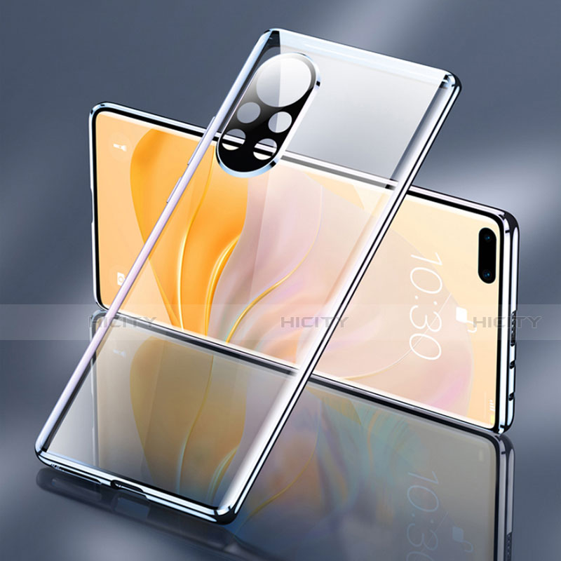 Handyhülle Hülle Luxus Aluminium Metall Rahmen Spiegel 360 Grad Ganzkörper Tasche M03 für Huawei Nova 8 Pro 5G