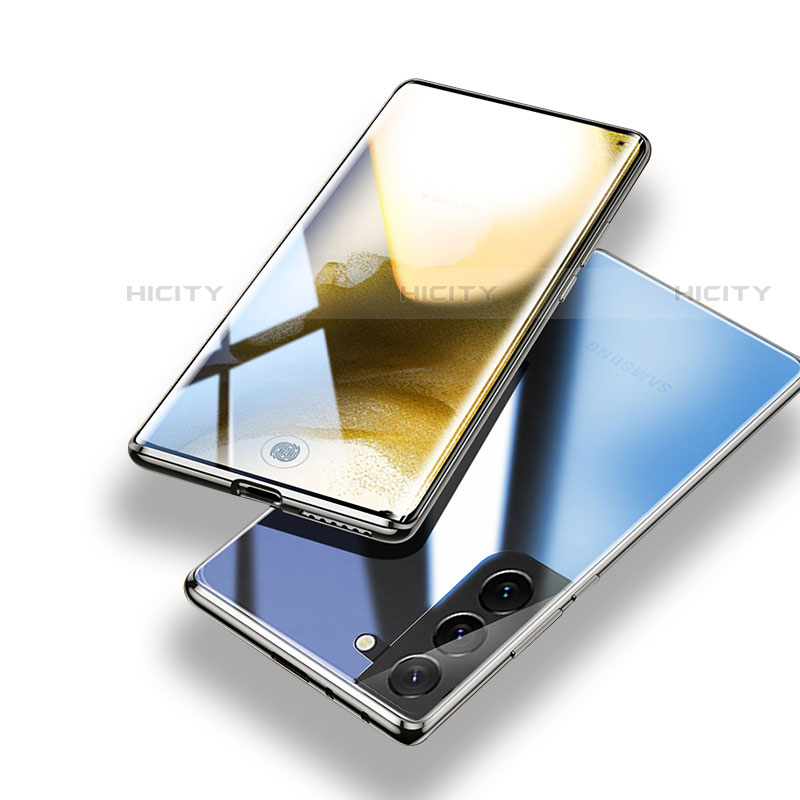 Handyhülle Hülle Luxus Aluminium Metall Rahmen Spiegel 360 Grad Ganzkörper Tasche M03 für Samsung Galaxy S21 FE 5G groß