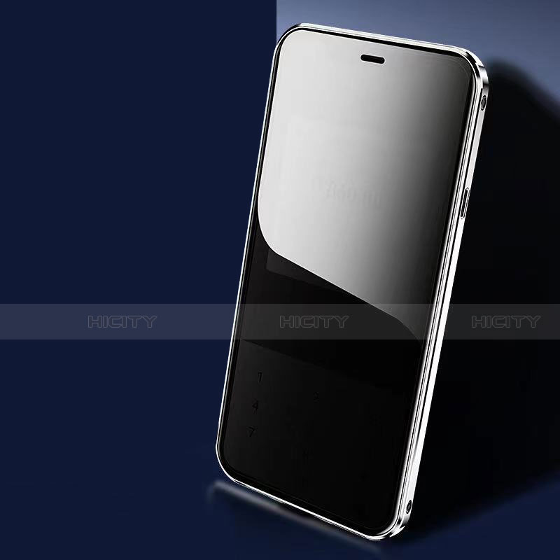 Handyhülle Hülle Luxus Aluminium Metall Rahmen Spiegel 360 Grad Ganzkörper Tasche M06 für Apple iPhone 13 Pro