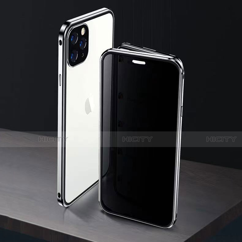 Handyhülle Hülle Luxus Aluminium Metall Rahmen Spiegel 360 Grad Ganzkörper Tasche M06 für Apple iPhone 13 Pro