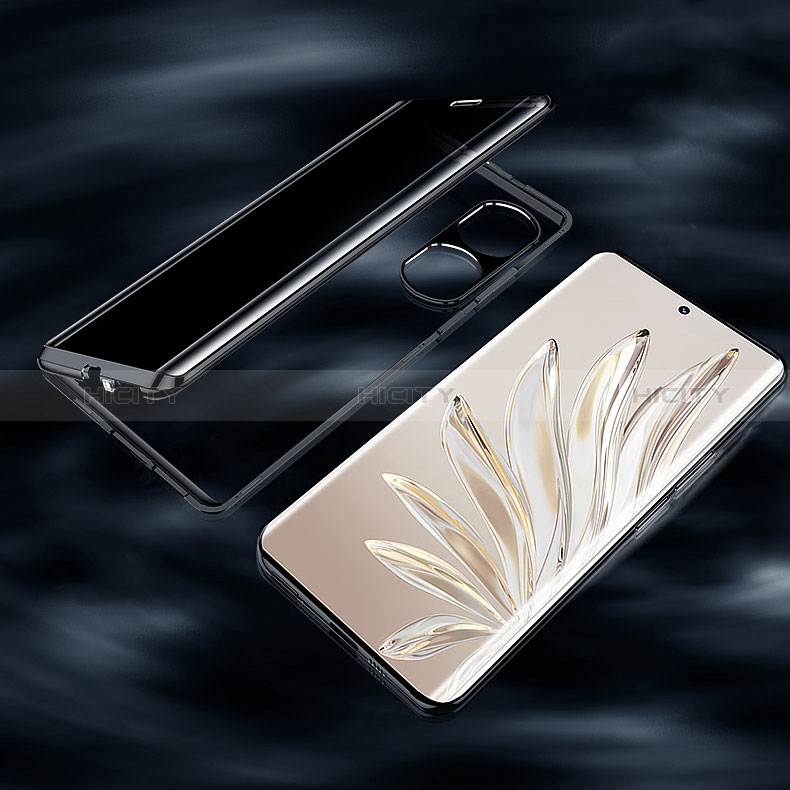 Handyhülle Hülle Luxus Aluminium Metall Rahmen Spiegel 360 Grad Ganzkörper Tasche P01 für Huawei Honor 70 Pro 5G