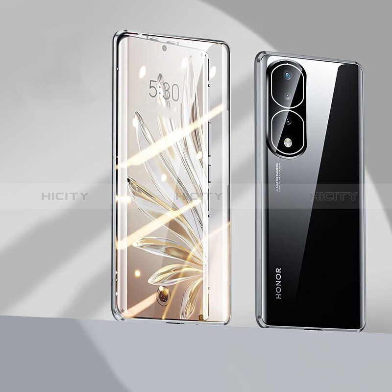 Handyhülle Hülle Luxus Aluminium Metall Rahmen Spiegel 360 Grad Ganzkörper Tasche P01 für Huawei Honor 80 Pro 5G