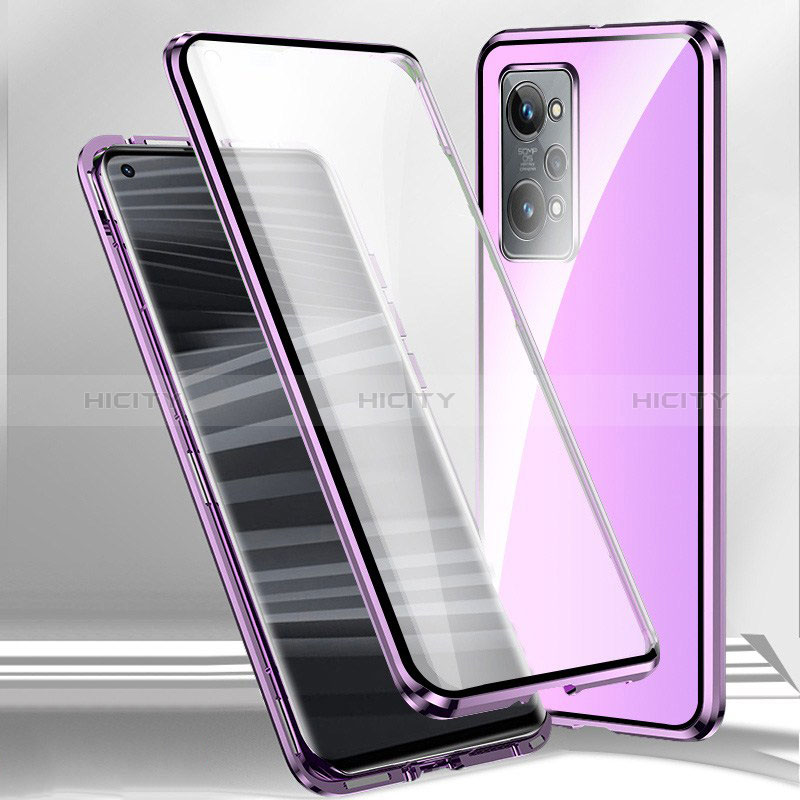 Handyhülle Hülle Luxus Aluminium Metall Rahmen Spiegel 360 Grad Ganzkörper Tasche P01 für Oppo K10 Pro 5G groß