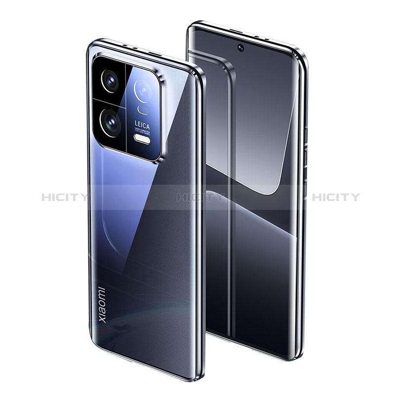 Handyhülle Hülle Luxus Aluminium Metall Rahmen Spiegel 360 Grad Ganzkörper Tasche P01 für Xiaomi Mi 13 Pro 5G groß