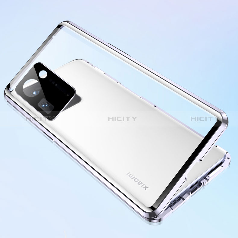 Handyhülle Hülle Luxus Aluminium Metall Rahmen Spiegel 360 Grad Ganzkörper Tasche P01 für Xiaomi Mi Mix 4 5G groß