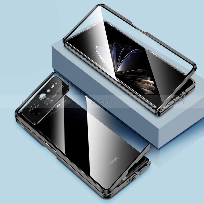 Handyhülle Hülle Luxus Aluminium Metall Rahmen Spiegel 360 Grad Ganzkörper Tasche P01 für Xiaomi Mix Fold 2 5G