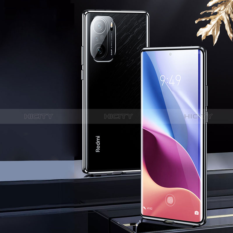 Handyhülle Hülle Luxus Aluminium Metall Rahmen Spiegel 360 Grad Ganzkörper Tasche P01 für Xiaomi Poco F3 5G groß