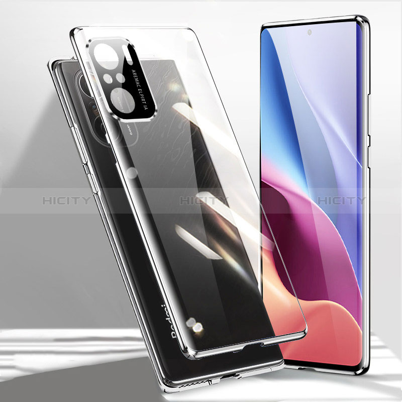 Handyhülle Hülle Luxus Aluminium Metall Rahmen Spiegel 360 Grad Ganzkörper Tasche P01 für Xiaomi Redmi K40 Pro 5G