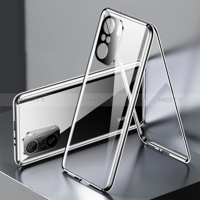 Handyhülle Hülle Luxus Aluminium Metall Rahmen Spiegel 360 Grad Ganzkörper Tasche P01 für Xiaomi Redmi K40 Pro+ Plus 5G