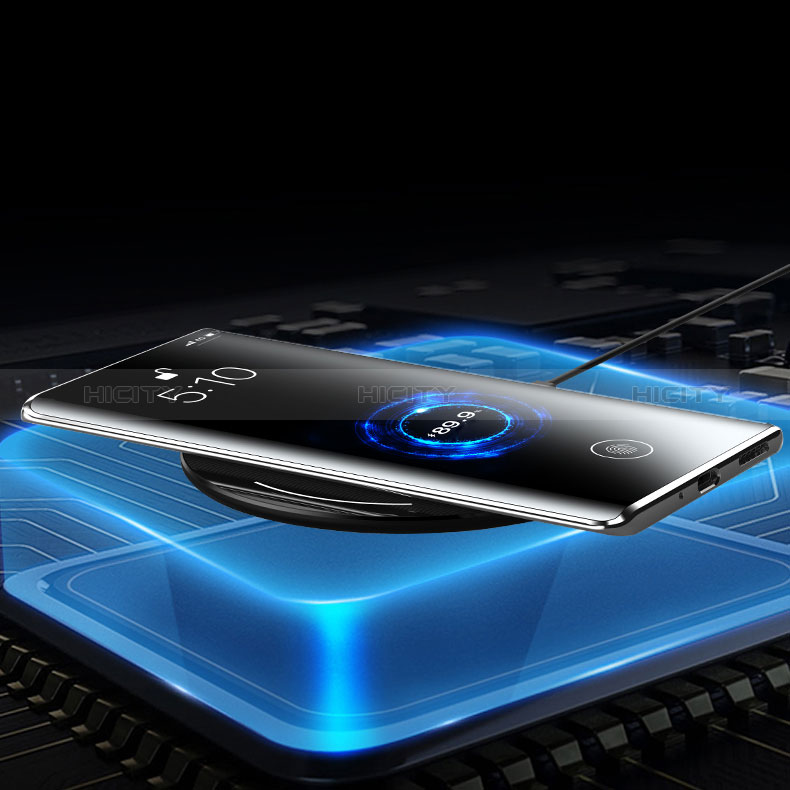 Handyhülle Hülle Luxus Aluminium Metall Rahmen Spiegel 360 Grad Ganzkörper Tasche P01 für Xiaomi Redmi Note 10 Pro 5G groß