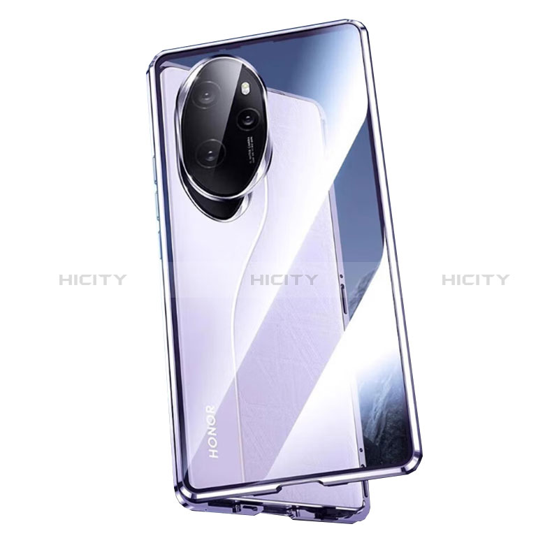 Handyhülle Hülle Luxus Aluminium Metall Rahmen Spiegel 360 Grad Ganzkörper Tasche P02 für Huawei Honor 100 Pro 5G groß