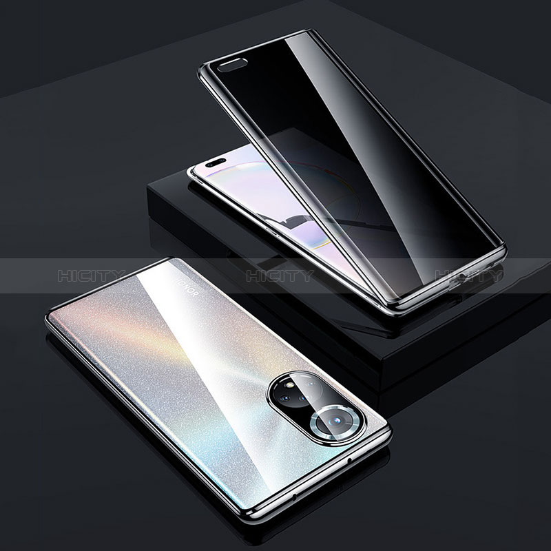 Handyhülle Hülle Luxus Aluminium Metall Rahmen Spiegel 360 Grad Ganzkörper Tasche P02 für Huawei Honor 50 Pro 5G