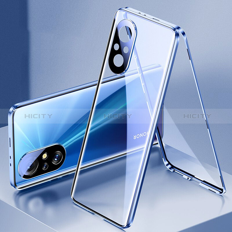 Handyhülle Hülle Luxus Aluminium Metall Rahmen Spiegel 360 Grad Ganzkörper Tasche P02 für Huawei Honor 50 SE 5G