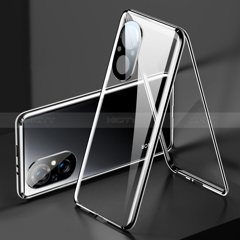 Handyhülle Hülle Luxus Aluminium Metall Rahmen Spiegel 360 Grad Ganzkörper Tasche P02 für Huawei Honor 50 SE 5G