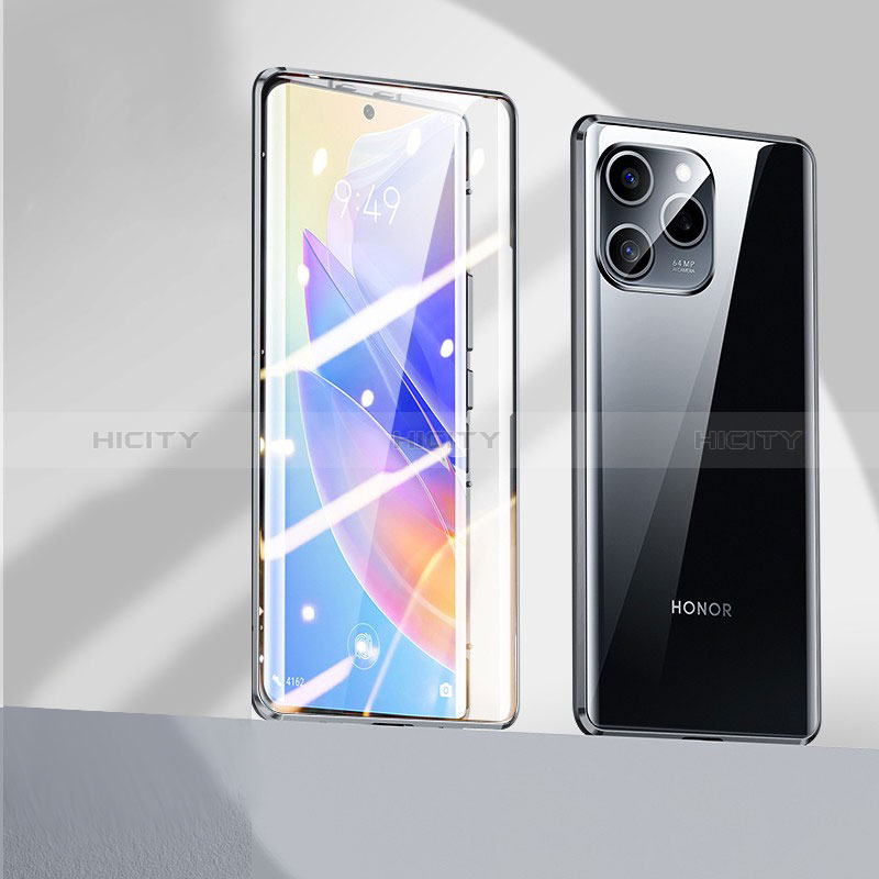 Handyhülle Hülle Luxus Aluminium Metall Rahmen Spiegel 360 Grad Ganzkörper Tasche P02 für Huawei Honor 60 SE 5G