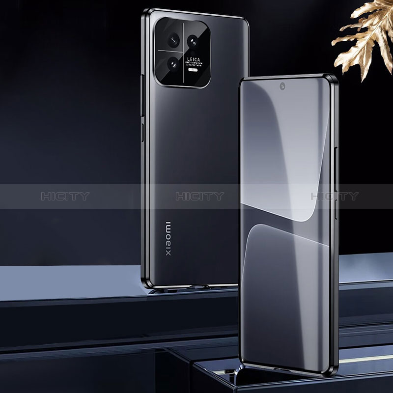 Handyhülle Hülle Luxus Aluminium Metall Rahmen Spiegel 360 Grad Ganzkörper Tasche P02 für Xiaomi Mi 13 Pro 5G groß