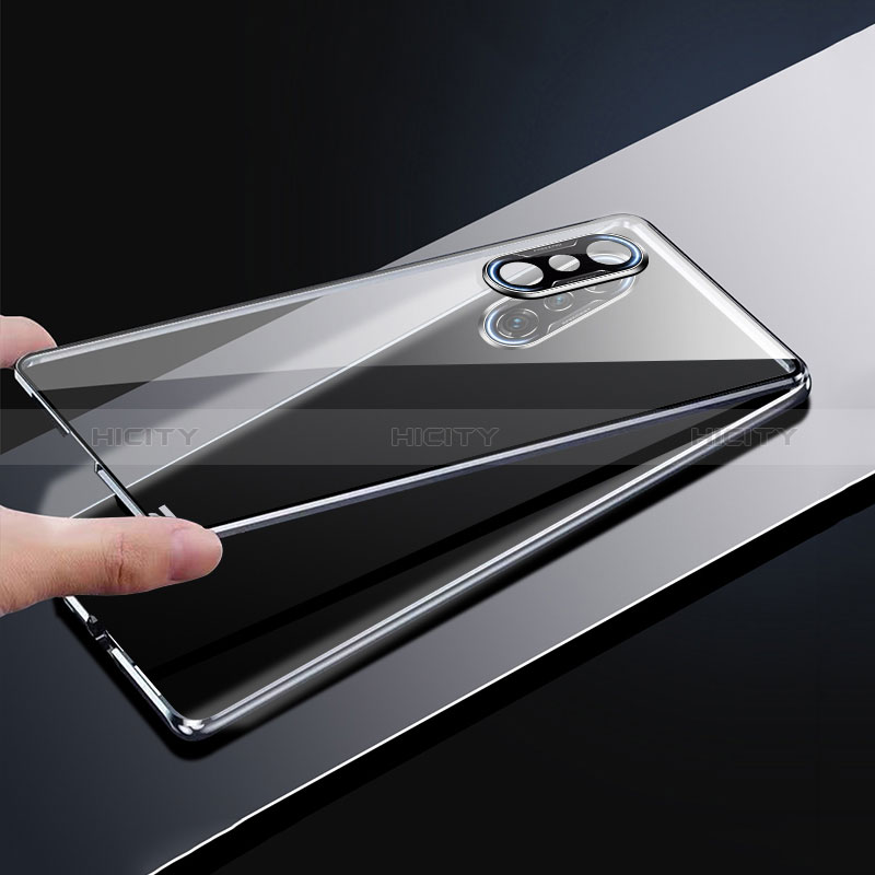 Handyhülle Hülle Luxus Aluminium Metall Rahmen Spiegel 360 Grad Ganzkörper Tasche P02 für Xiaomi Poco F3 GT 5G