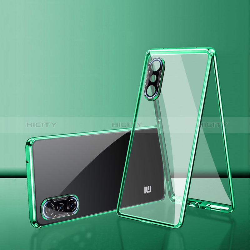 Handyhülle Hülle Luxus Aluminium Metall Rahmen Spiegel 360 Grad Ganzkörper Tasche P02 für Xiaomi Poco F3 GT 5G groß