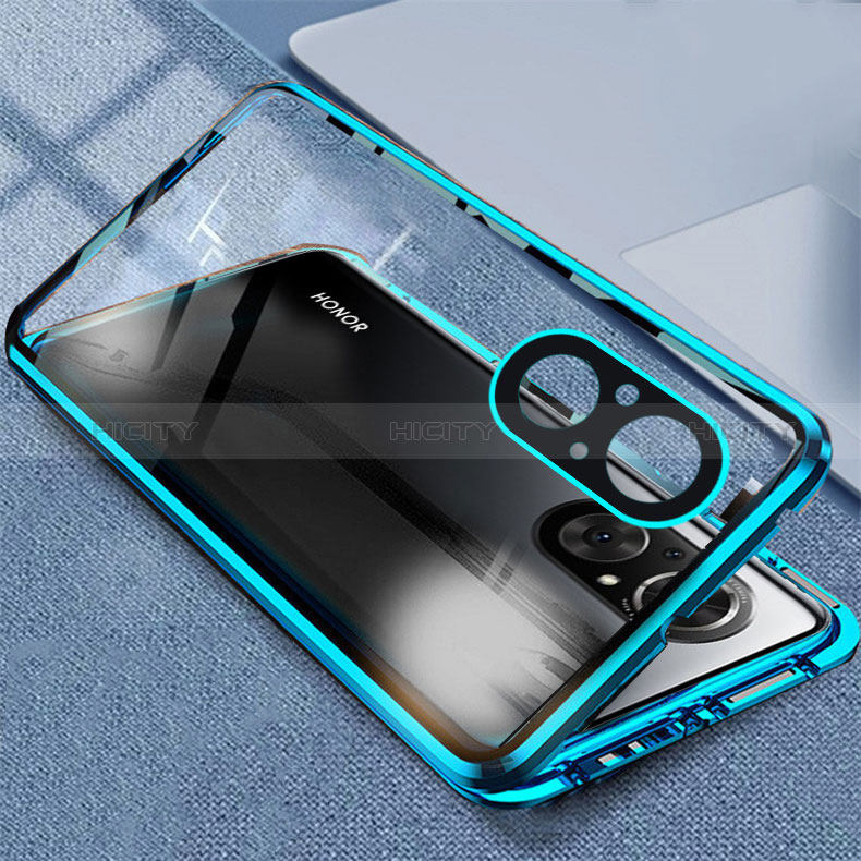 Handyhülle Hülle Luxus Aluminium Metall Rahmen Spiegel 360 Grad Ganzkörper Tasche P03 für Huawei Nova 9 SE groß