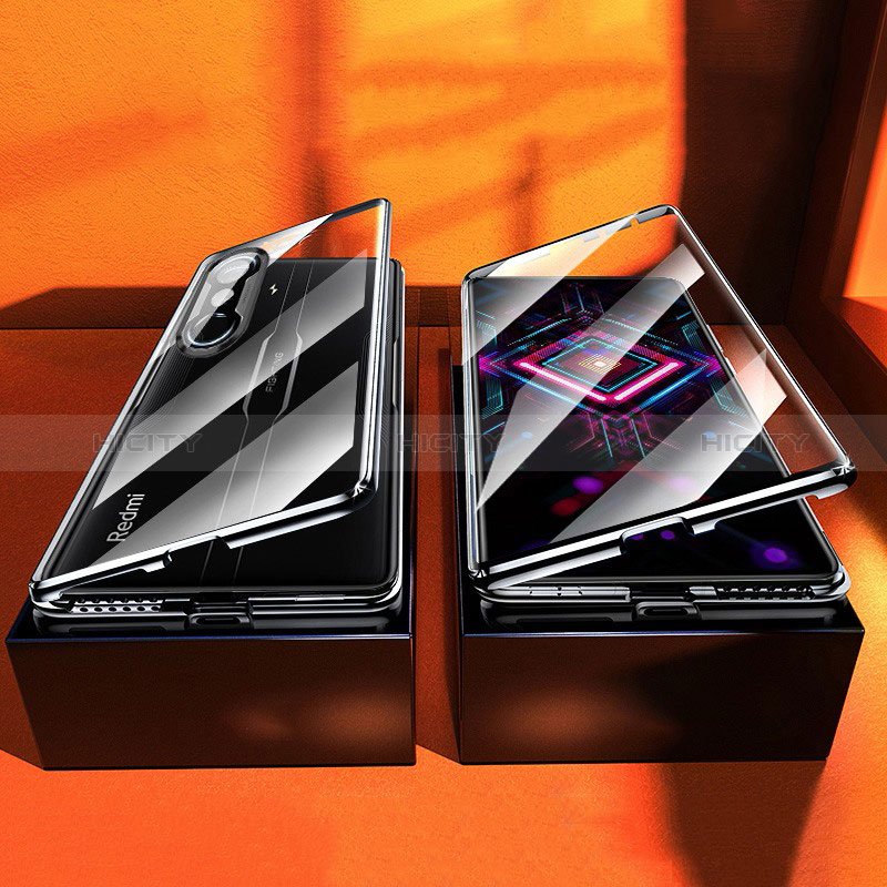 Handyhülle Hülle Luxus Aluminium Metall Rahmen Spiegel 360 Grad Ganzkörper Tasche P03 für Xiaomi Poco F3 GT 5G groß