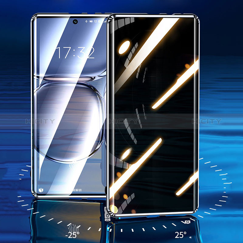 Handyhülle Hülle Luxus Aluminium Metall Rahmen Spiegel 360 Grad Ganzkörper Tasche P03 für Xiaomi Poco F4 5G