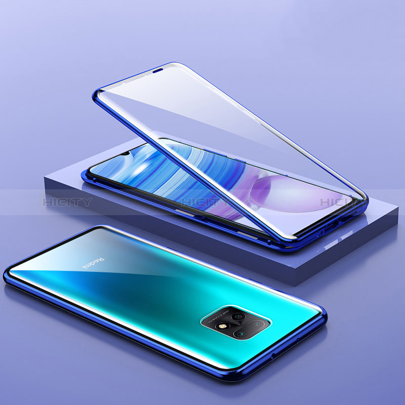 Handyhülle Hülle Luxus Aluminium Metall Rahmen Spiegel 360 Grad Ganzkörper Tasche P03 für Xiaomi Redmi 10X Pro 5G