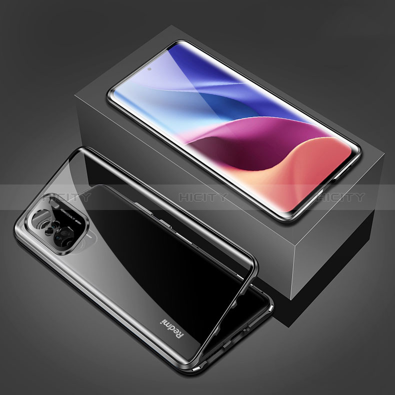 Handyhülle Hülle Luxus Aluminium Metall Rahmen Spiegel 360 Grad Ganzkörper Tasche P03 für Xiaomi Redmi K40 Pro+ Plus 5G