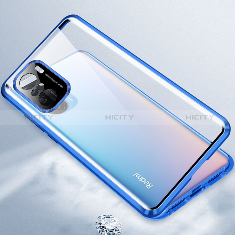 Handyhülle Hülle Luxus Aluminium Metall Rahmen Spiegel 360 Grad Ganzkörper Tasche P03 für Xiaomi Redmi K40 Pro+ Plus 5G