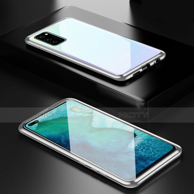 Handyhülle Hülle Luxus Aluminium Metall Rahmen Spiegel 360 Grad Ganzkörper Tasche T01 für Huawei Honor View 30 Pro 5G groß