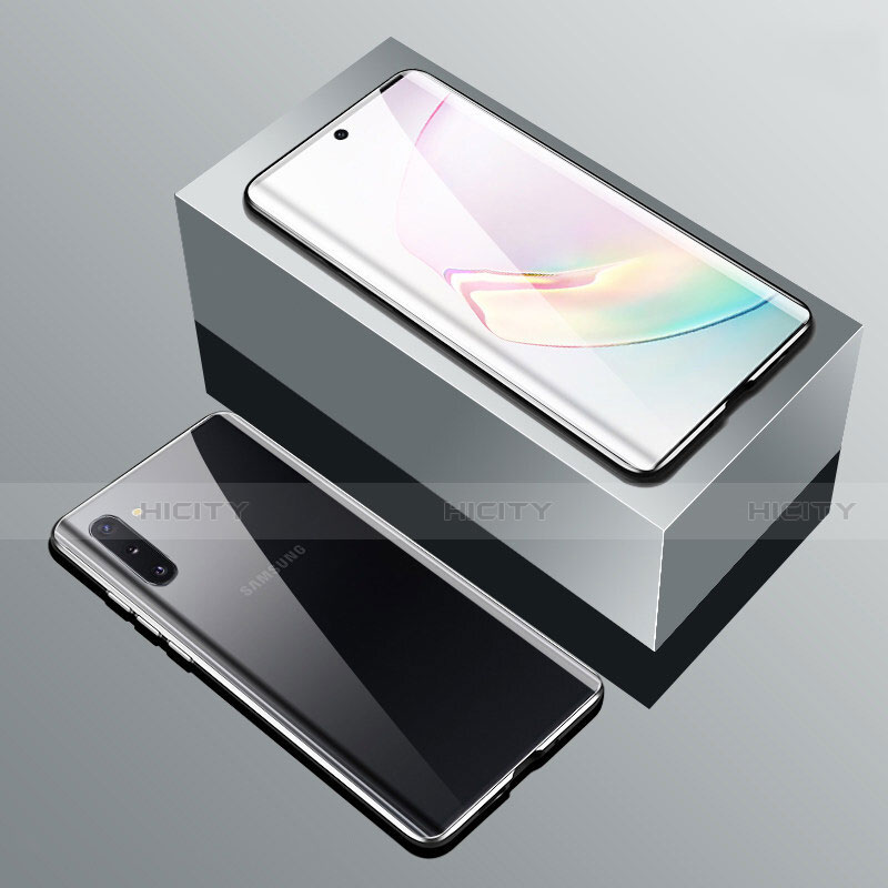 Handyhülle Hülle Luxus Aluminium Metall Rahmen Spiegel 360 Grad Ganzkörper Tasche T01 für Samsung Galaxy Note 10 Plus