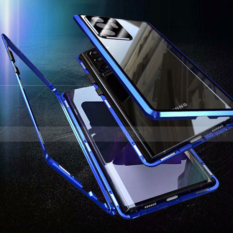 Handyhülle Hülle Luxus Aluminium Metall Rahmen Spiegel 360 Grad Ganzkörper Tasche T01 für Samsung Galaxy Note 20 Ultra 5G