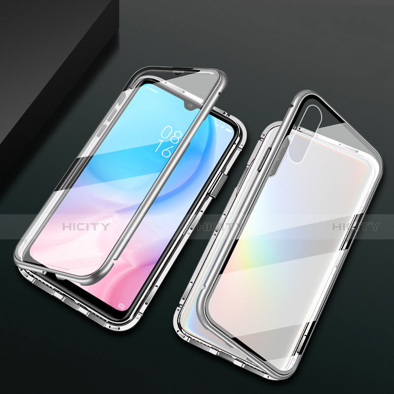 Handyhülle Hülle Luxus Aluminium Metall Rahmen Spiegel 360 Grad Ganzkörper Tasche T01 für Xiaomi Mi A3