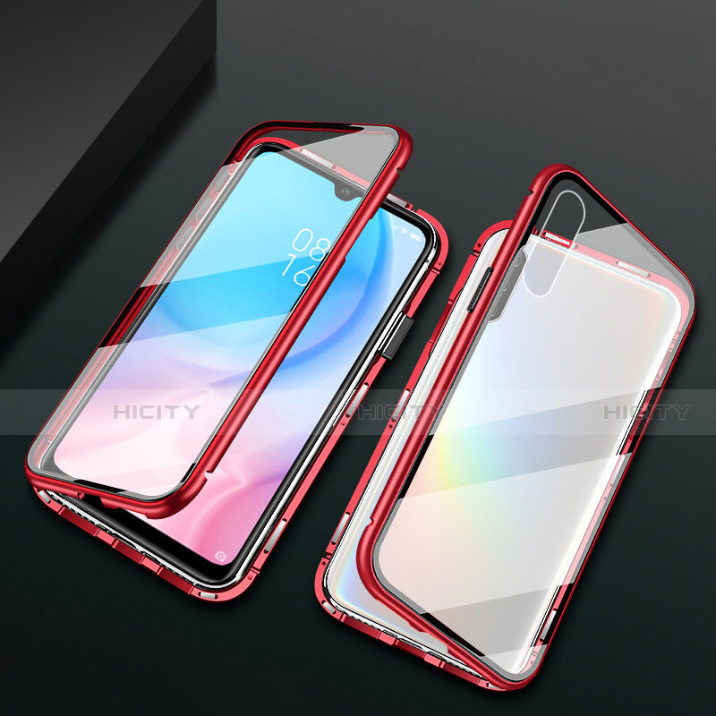 Handyhülle Hülle Luxus Aluminium Metall Rahmen Spiegel 360 Grad Ganzkörper Tasche T01 für Xiaomi Mi A3