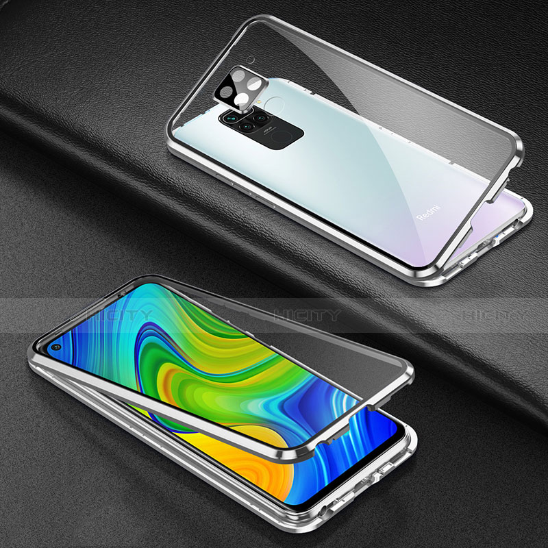 Handyhülle Hülle Luxus Aluminium Metall Rahmen Spiegel 360 Grad Ganzkörper Tasche T01 für Xiaomi Redmi 10X 4G