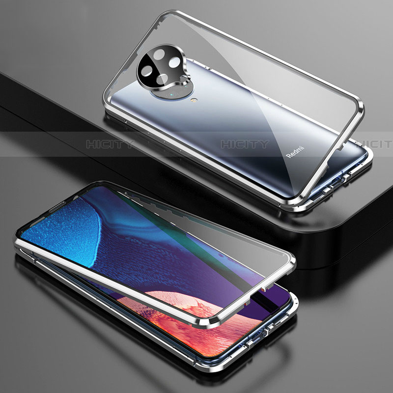 Handyhülle Hülle Luxus Aluminium Metall Rahmen Spiegel 360 Grad Ganzkörper Tasche T01 für Xiaomi Redmi K30 Pro 5G groß