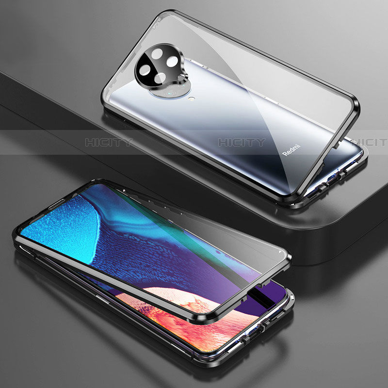 Handyhülle Hülle Luxus Aluminium Metall Rahmen Spiegel 360 Grad Ganzkörper Tasche T01 für Xiaomi Redmi K30 Pro 5G groß