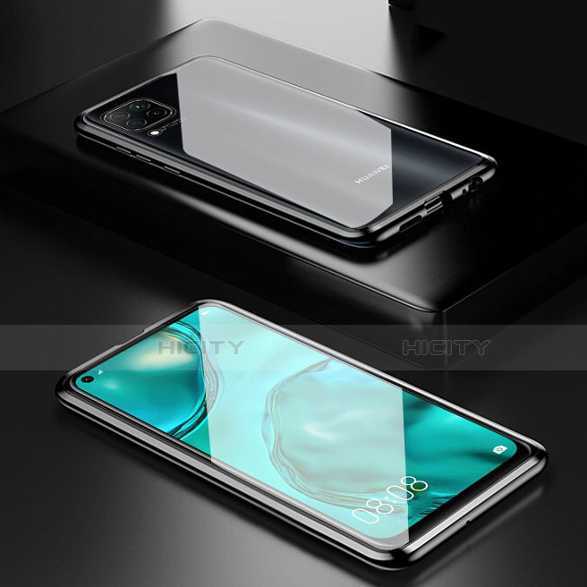 Handyhülle Hülle Luxus Aluminium Metall Rahmen Spiegel 360 Grad Ganzkörper Tasche T02 für Huawei Nova 7i