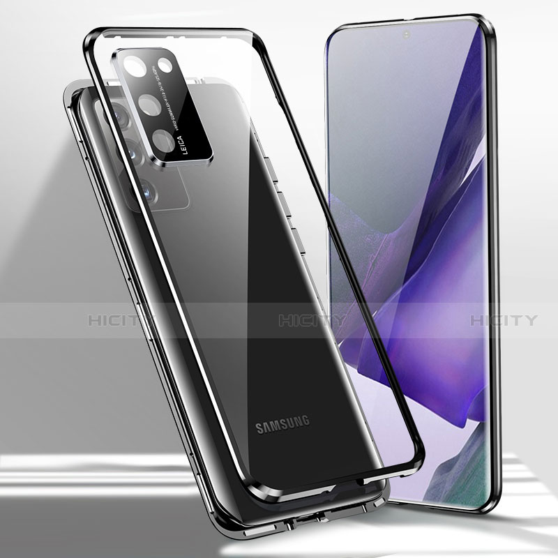 Handyhülle Hülle Luxus Aluminium Metall Rahmen Spiegel 360 Grad Ganzkörper Tasche T02 für Samsung Galaxy Note 20 5G groß