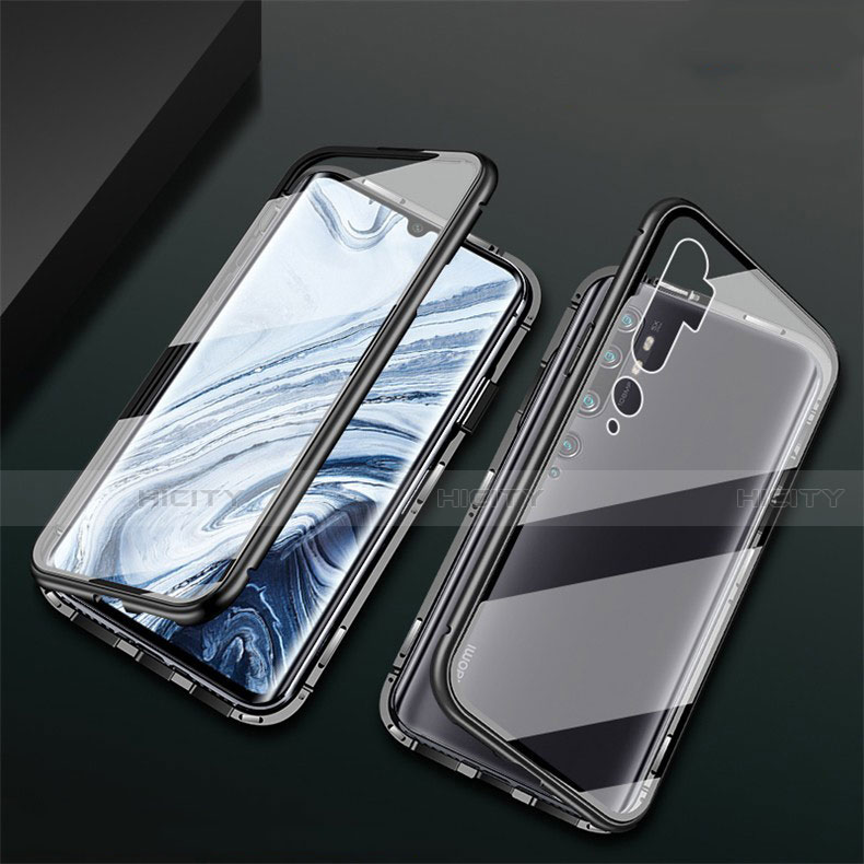 Handyhülle Hülle Luxus Aluminium Metall Rahmen Spiegel 360 Grad Ganzkörper Tasche T02 für Xiaomi Mi Note 10 Pro groß