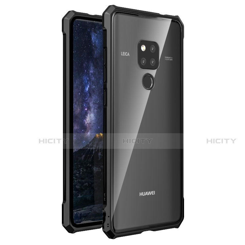 Handyhülle Hülle Luxus Aluminium Metall Rahmen Spiegel 360 Grad Ganzkörper Tasche T03 für Huawei Mate 20 X 5G groß