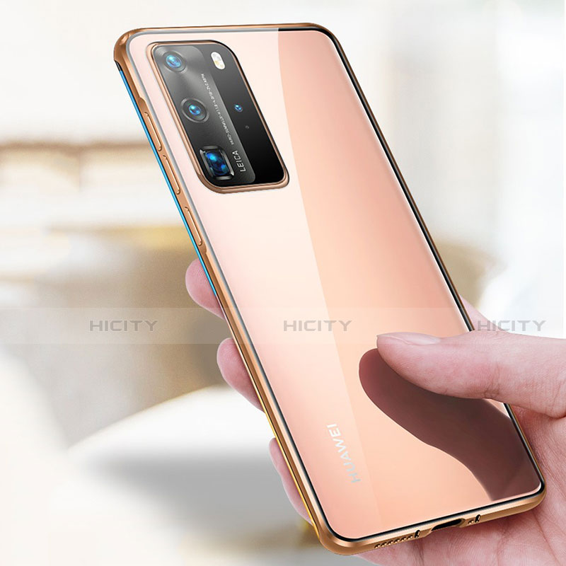 Handyhülle Hülle Luxus Aluminium Metall Rahmen Spiegel 360 Grad Ganzkörper Tasche T04 für Huawei P40 Pro