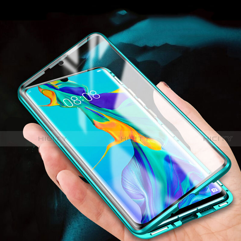 Handyhülle Hülle Luxus Aluminium Metall Rahmen Spiegel 360 Grad Ganzkörper Tasche T06 für Huawei Nova 5 Pro