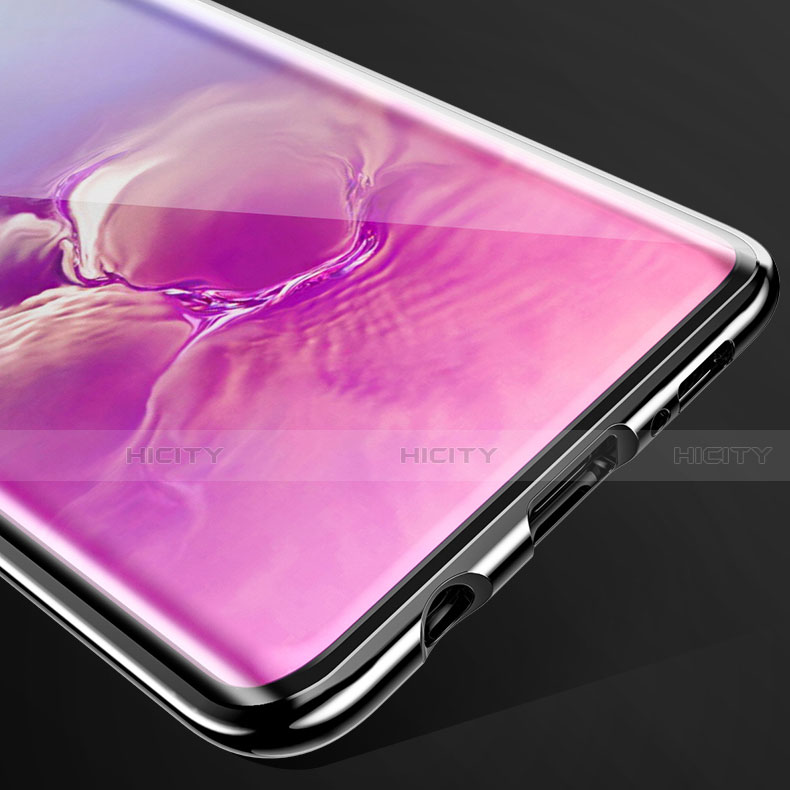 Handyhülle Hülle Luxus Aluminium Metall Rahmen Spiegel 360 Grad Ganzkörper Tasche T06 für Samsung Galaxy S10 Plus groß