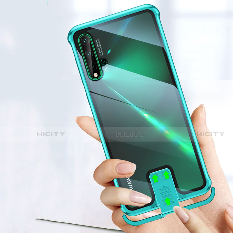 Handyhülle Hülle Luxus Aluminium Metall Rahmen Spiegel 360 Grad Ganzkörper Tasche T07 für Huawei Nova 5 Pro groß