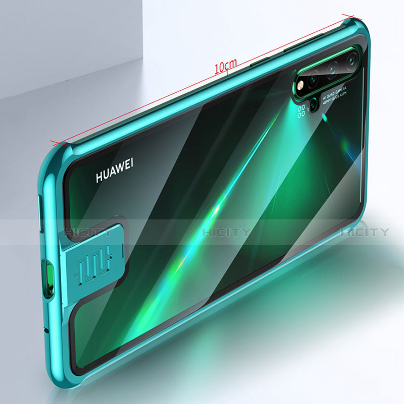 Handyhülle Hülle Luxus Aluminium Metall Rahmen Spiegel 360 Grad Ganzkörper Tasche T07 für Huawei Nova 5 Pro