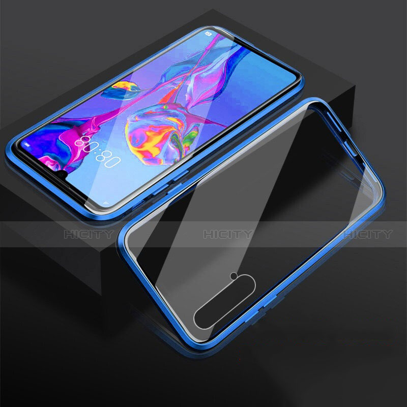 Handyhülle Hülle Luxus Aluminium Metall Rahmen Spiegel 360 Grad Ganzkörper Tasche T08 für Huawei Nova 5