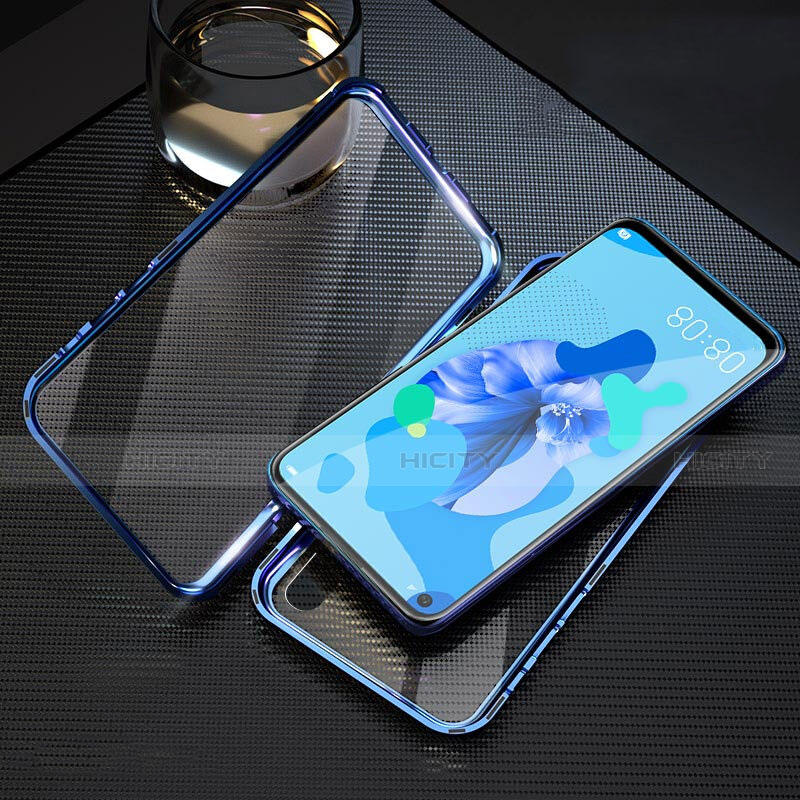 Handyhülle Hülle Luxus Aluminium Metall Rahmen Spiegel 360 Grad Ganzkörper Tasche T08 für Huawei P20 Lite (2019) groß