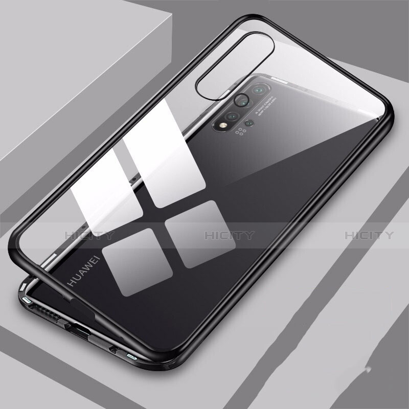 Handyhülle Hülle Luxus Aluminium Metall Rahmen Spiegel 360 Grad Ganzkörper Tasche T10 für Huawei Nova 5