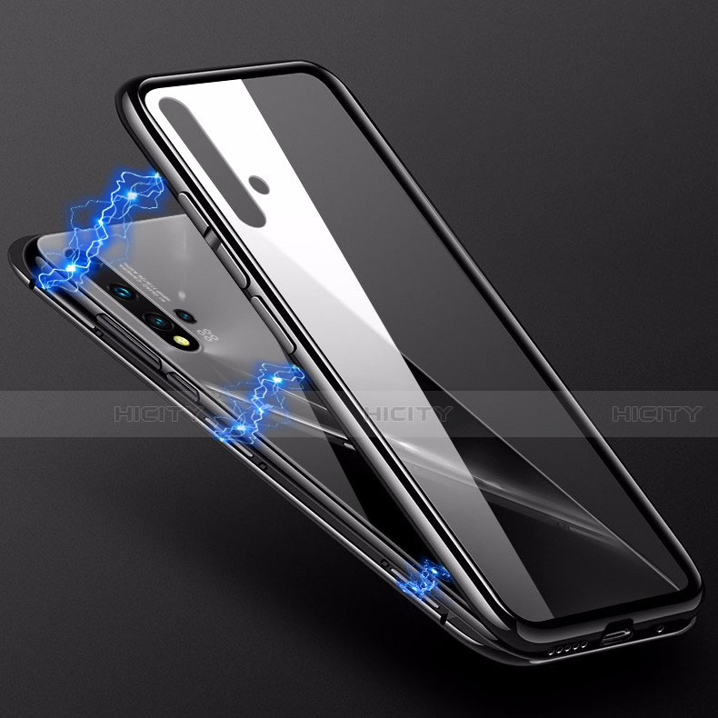 Handyhülle Hülle Luxus Aluminium Metall Rahmen Spiegel 360 Grad Ganzkörper Tasche T10 für Huawei Nova 5