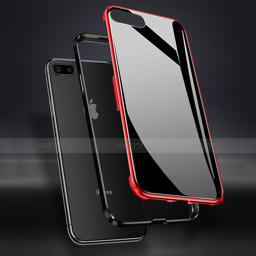 Handyhülle Hülle Luxus Aluminium Metall Rahmen Spiegel 360 Grad Tasche für Apple iPhone 7 Plus